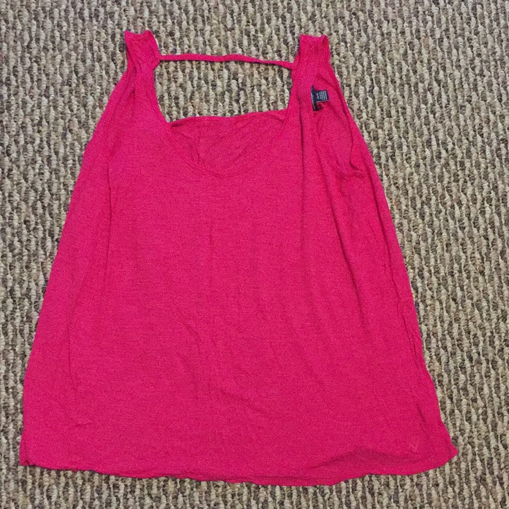 American Eagle Hot Pink Flowy Tank Top